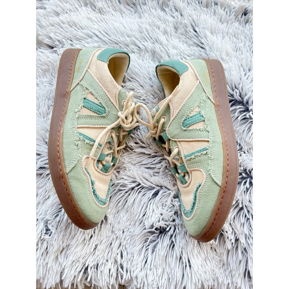 Sam Edelman Jayne Teal Tan Sneakers